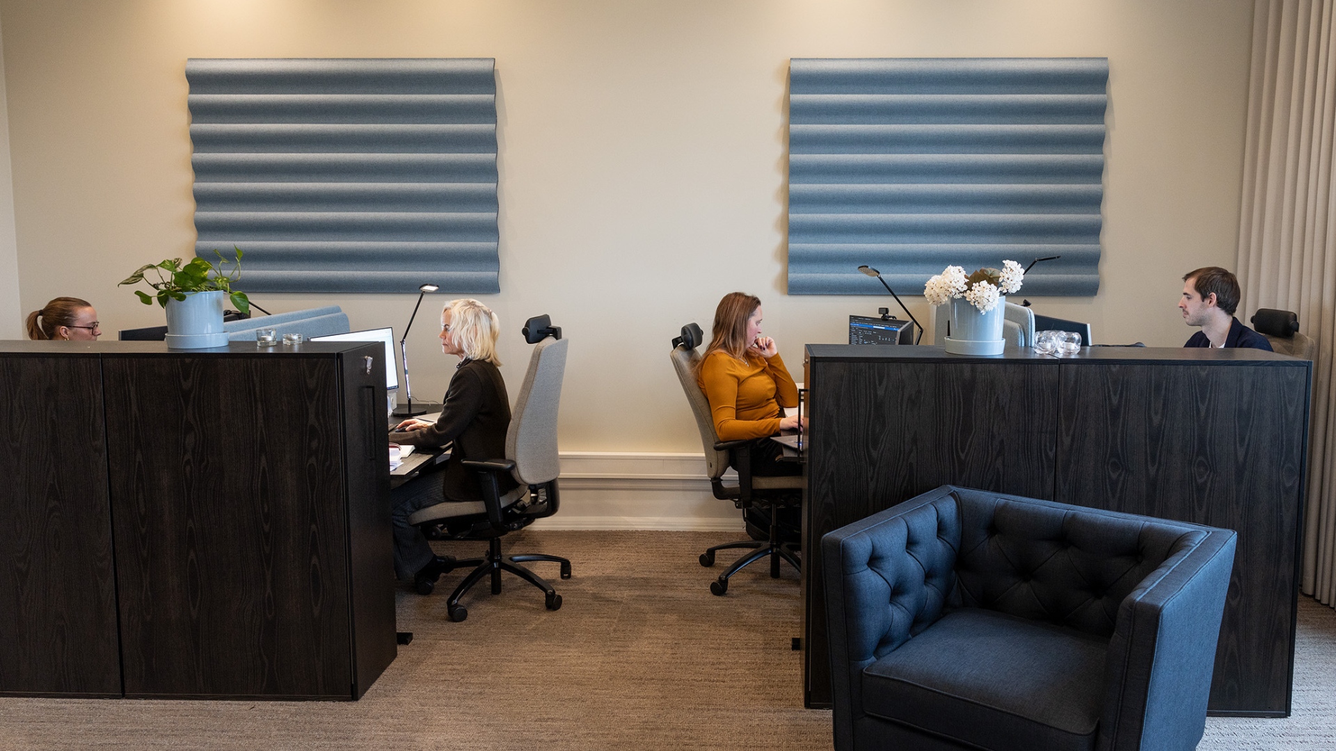 Open Office Working Colleagues.Background Image 1920X1080
